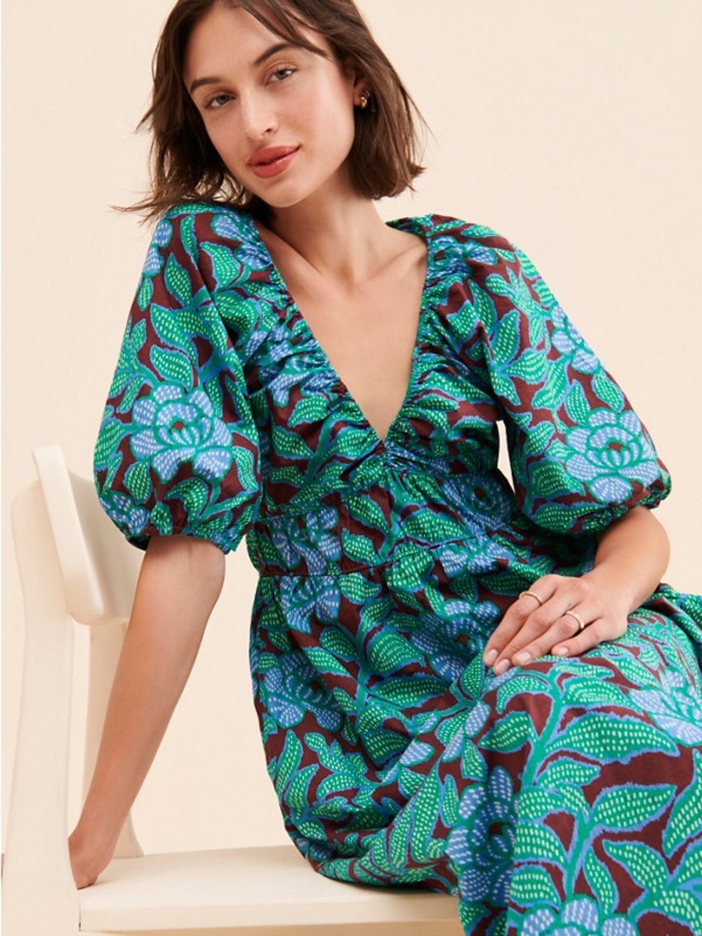 SAYLOR Lincoln Floral Midi Dress size S